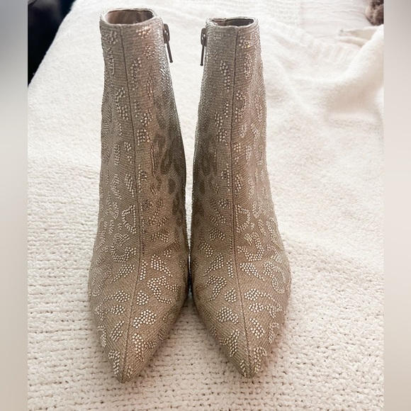 Gianni Bini Leopard Print Rhinestone Boots - Picture 7 of 9